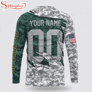 Custom Name And Number NFL Green Bay Packers Camo US All Over Print SweatShirt