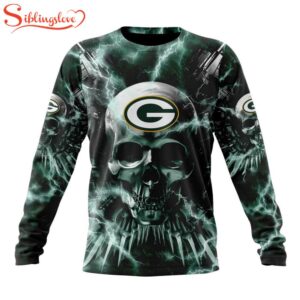 Custom Name And Number NFL Green Bay Packers Expendables Skull Halloween 3D Sweatshirt