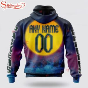 Custom Name And Number NFL Green Bay Packers Football Jack Skellington 3D Hoodie Shirt