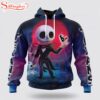 Custom Name And Number NFL Houston Texans Jack Nightmare Christmas 3D Hoodie