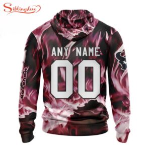 Custom Name And Number NFL Houston Texans Skull Happy Halloween 3D Hoodie Shirt