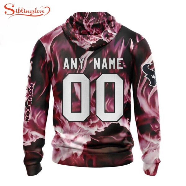 Custom Name And Number NFL Houston Texans Skull Happy Halloween 3D Hoodie Shirt