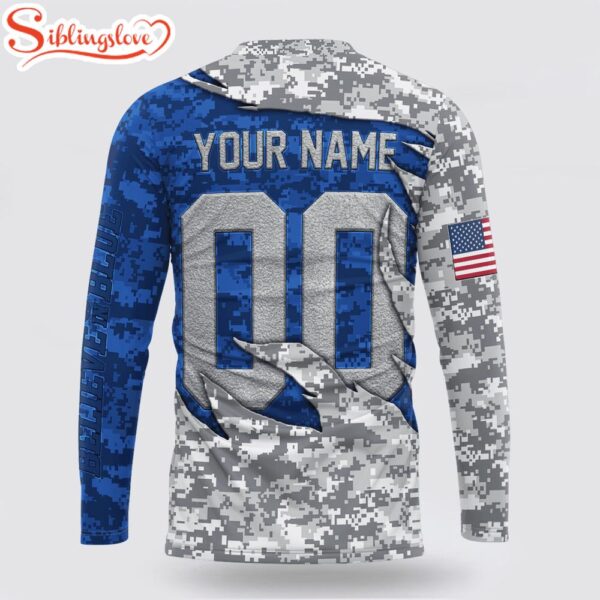 Custom Name And Number NFL Indianapolis Colts Camo US 3D Sweatshirt Gift For Fans