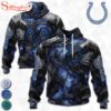 Custom Name And Number NFL Indianapolis Colts Lava Pattern 3D Hoodie Shirt