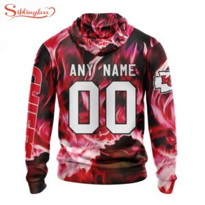 Custom Name And Number NFL Kansas City Chiefs Skull Happy Halloween 3D Hoodie Shirt