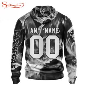 Custom Name And Number NFL Las Vegas Raiders Skull Happy Halloween 3D Hoodie Shirt