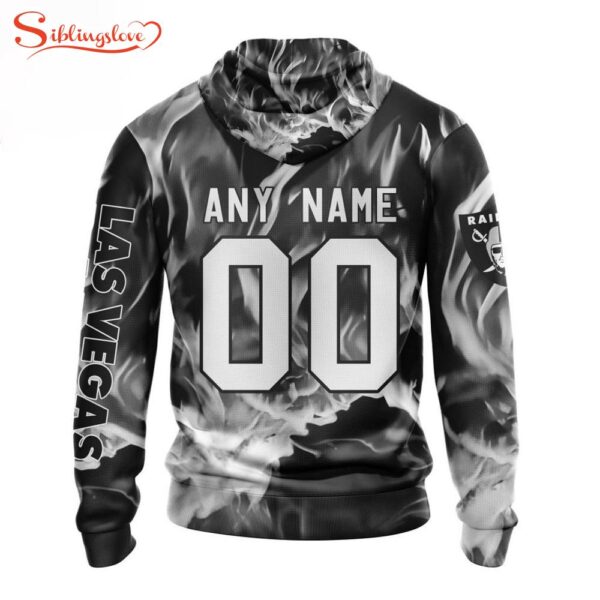 Custom Name And Number NFL Las Vegas Raiders Skull Happy Halloween 3D Hoodie Shirt