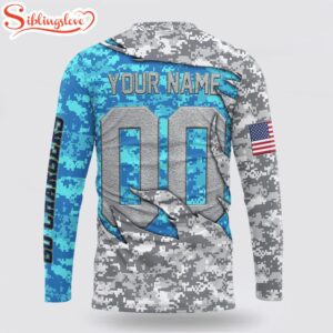 Custom Name And Number NFL Los Angeles Chargers Camo US All Over Print SweatShirt