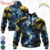 Custom Name And Number NFL Los Angeles Chargers Lava Pattern 3D Hoodie Shirt