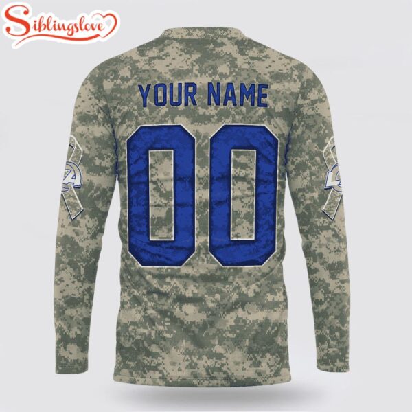 Custom Name And Number NFL Los Angeles Rams Camo Mascot 3D Sweatshirt Gift For Fans