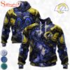 Custom Name And Number NFL Los Angeles Rams Lava Pattern 3D Hoodie Shirt