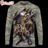 Custom Name And Number NFL Minnesota Vikings Camo Mascot 3D Sweatshirt Gift For Fans