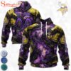 Custom Name And Number NFL Minnesota Vikings Lava Pattern 3D Hoodie Shirt