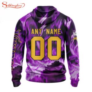 Custom Name And Number NFL Minnesota Vikings Skull Happy Halloween 3D Hoodie Shirt