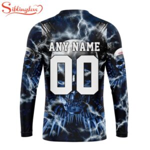 Custom Name And Number NFL New England Patriots Expendables Skull Halloween 3D Sweatshirt