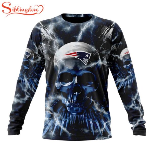 Custom Name And Number NFL New England Patriots Expendables Skull Halloween 3D Sweatshirt