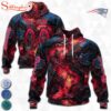 Custom Name And Number NFL New England Patriots Lava Pattern 3D Hoodie Shirt