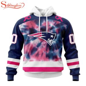 Custom Name And Number NFL New England Patriots Pink Fight Breast Cancer Hoodie