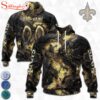 Custom Name And Number NFL New Orleans Saints Lava Pattern 3D Hoodie Shirt