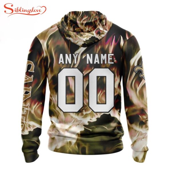 Custom Name And Number NFL New Orleans Saints Skull Happy Halloween 3D Hoodie Shirt