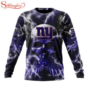 Custom Name And Number NFL New York Giants Expendables Skull Halloween 3D Sweatshirt