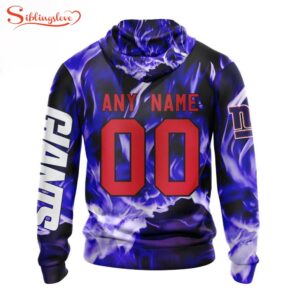 Custom Name And Number NFL New York Giants Skull Happy Halloween 3D Hoodie Shirt