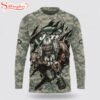 Custom Name And Number NFL New York Jets Camo Mascot 3D Sweatshirt Gift For Fans