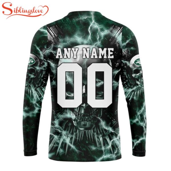 Custom Name And Number NFL New York Jets Expendables Skull Halloween 3D Sweatshirt