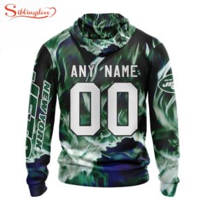 Custom Name And Number NFL New York Jets Skull Happy Halloween 3D Hoodie Shirt