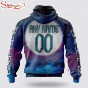 Custom Name And Number NFL Philadelphia Eagles Football Jack Skellington 3D Hoodie Shirt