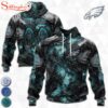 Custom Name And Number NFL Philadelphia Eagles Lava Pattern 3D Hoodie Shirt