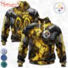 Custom Name And Number NFL Pittsburgh Steelers Lava Pattern 3D Hoodie Shirt