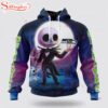 Custom Name And Number NFL Seattle Seahawks Jack Nightmare Christmas 3D Hoodie