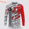 Custom Name And Number NFL Tampa Bay Buccaneers Camo US 3D Sweatshirt Gift For Fans