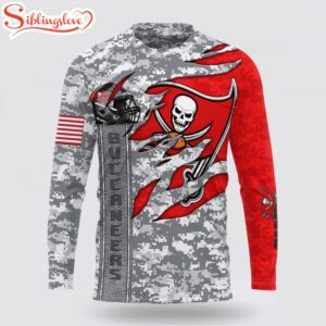 Custom Name And Number NFL Tampa Bay Buccaneers Camo US All Over Print SweatShirt