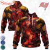 Custom Name And Number NFL Tampa Bay Buccaneers Lava Pattern 3D Hoodie Shirt