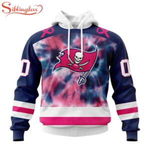 Custom Name And Number NFL Tampa Bay Buccaneers Pink Fight Breast Cancer Hoodie