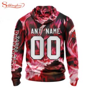 Custom Name And Number NFL Tampa Bay Buccaneers Skull Happy Halloween 3D Hoodie Shirt