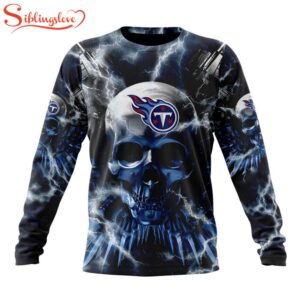 Custom Name And Number NFL Tennessee Titans Expendables Skull Halloween 3D Sweatshirt