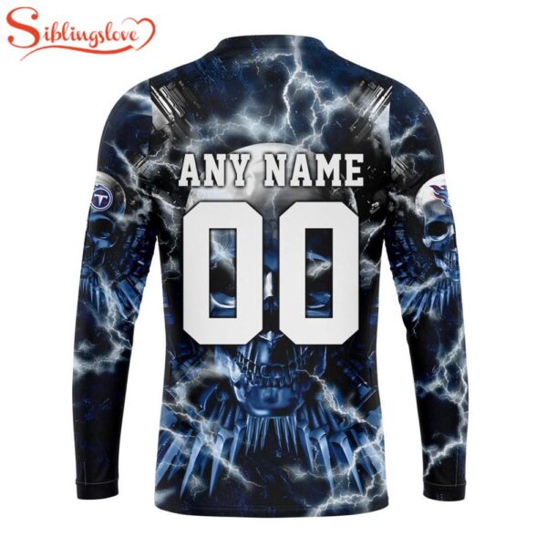 Custom Name And Number NFL Tennessee Titans Expendables Skull Halloween 3D Sweatshirt