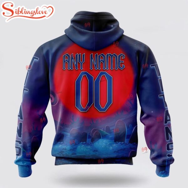 Custom Name And Number NFL Tennessee Titans Jack Nightmare Christmas 3D Hoodie