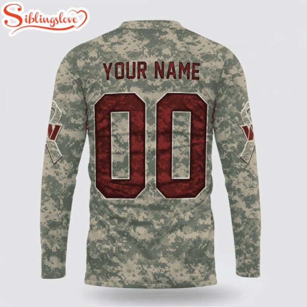 Custom Name And Number NFL Washington Commanders Camo Mascot 3D Sweatshirt Gift For Fans