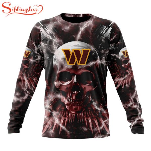 Custom Name And Number NFL Washington Commanders Expendables Skull Halloween 3D Sweatshirt