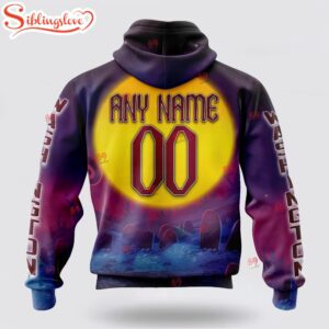 Custom Name And Number NFL Washington Commanders Football Jack Skellington 3D Hoodie Shirt