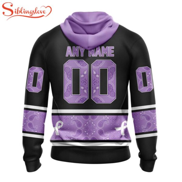 Custom Name And Number NHL Arizona Coyotes Hockey Fight Cancer 3D Hoodie Shirt