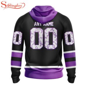 Custom Name And Number NHL Arizona Coyotes Special Black Hockey Fights Cancer 3D Hoodie Shirt