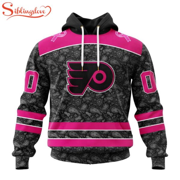 Custom Name And Number NHL Philadelphia Flyers Special Pink In The Rink Fight Breast Cancer Hoodie Shirt