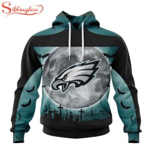 Custom Name And Number Philadelphia Eagles NFL Special Halloween Night 3D Hoodie Shirt