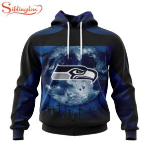 Custom Name And Number Seattle Seahawks NFL Special Halloween 3D Hoodie Shirt