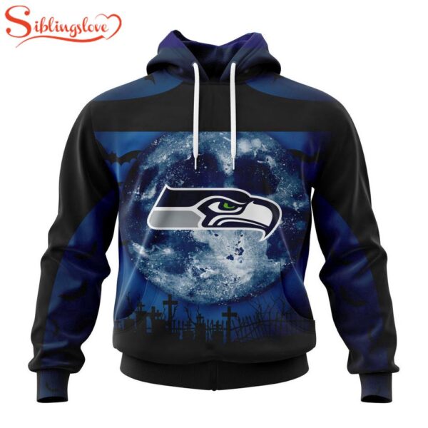 Custom Name And Number Seattle Seahawks NFL Special Halloween 3D Hoodie Shirt